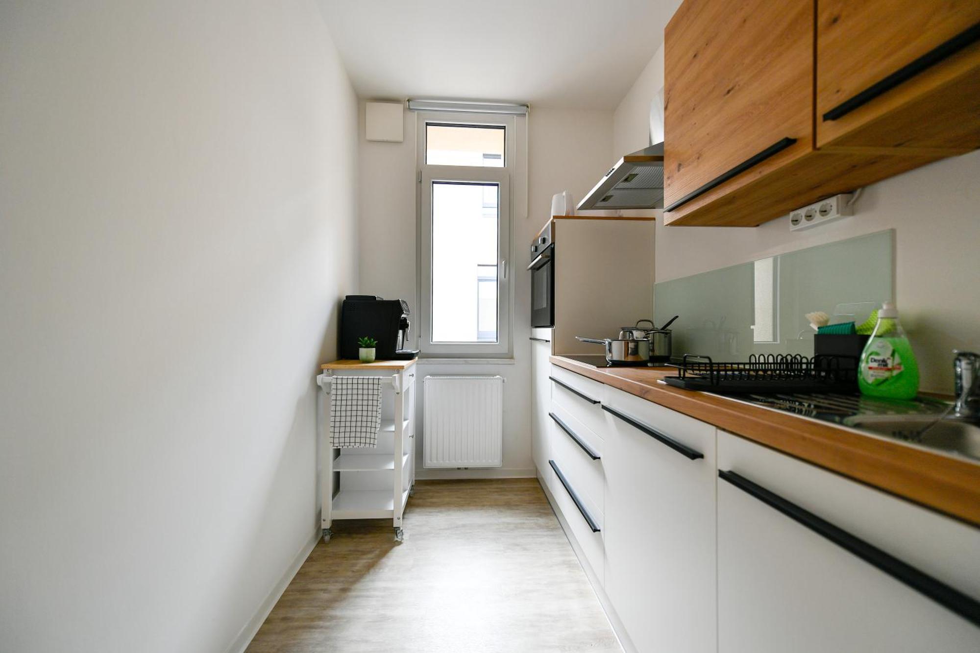 Ferienwohnungen Am Theater - Modern, Zentral Und Ruhig Mit Kueche, Waschtrockner, Netflix, Wlan Und Parkplatz- 2 Zimmer, 52 Qm Котбус Номер фото